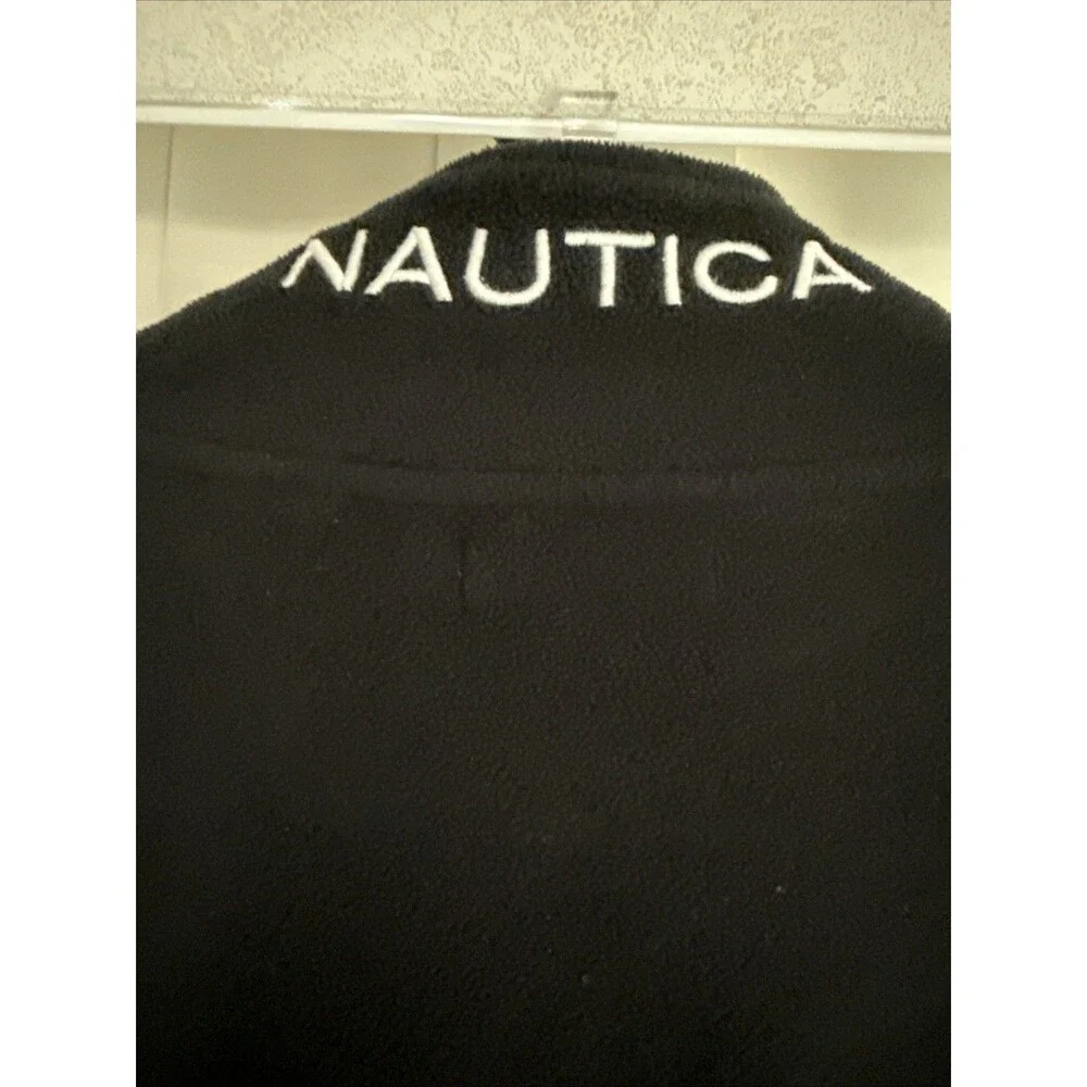 Nautica Black Fleece Pullover Jacket - Mens L